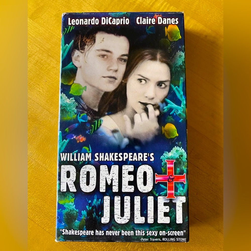 Vintage 1996 Baz Luhrmann’s ‘Romeo & Juliet’ VHS Tape, a cult classic!